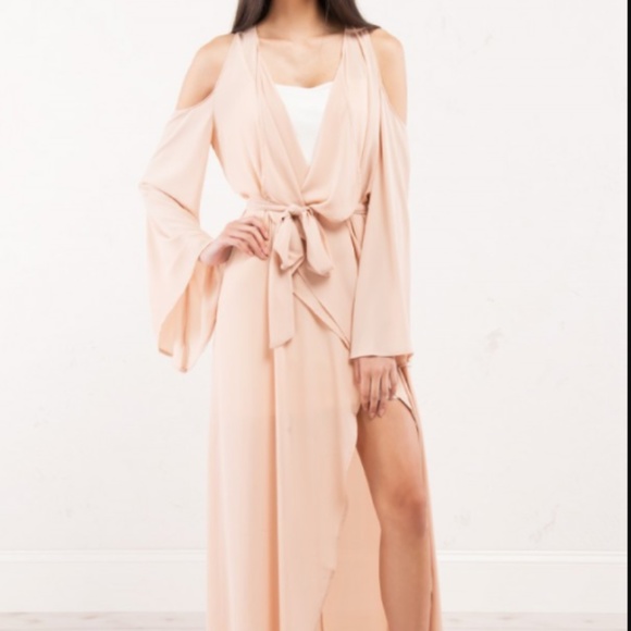 Pale Pink Cold Shoulder Duster - Picture 1 of 3